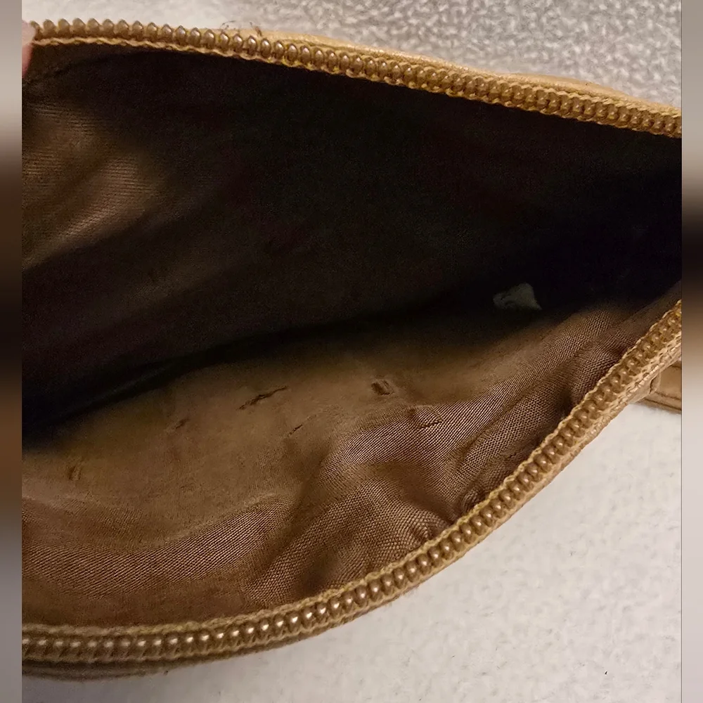 Tan Faux Leather Small Purse